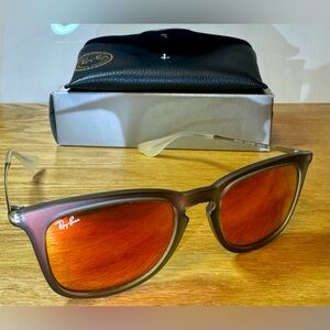 Ray Ban Sunglasses Square Transparent Black Frame Made In Italy RB4221 Chromance